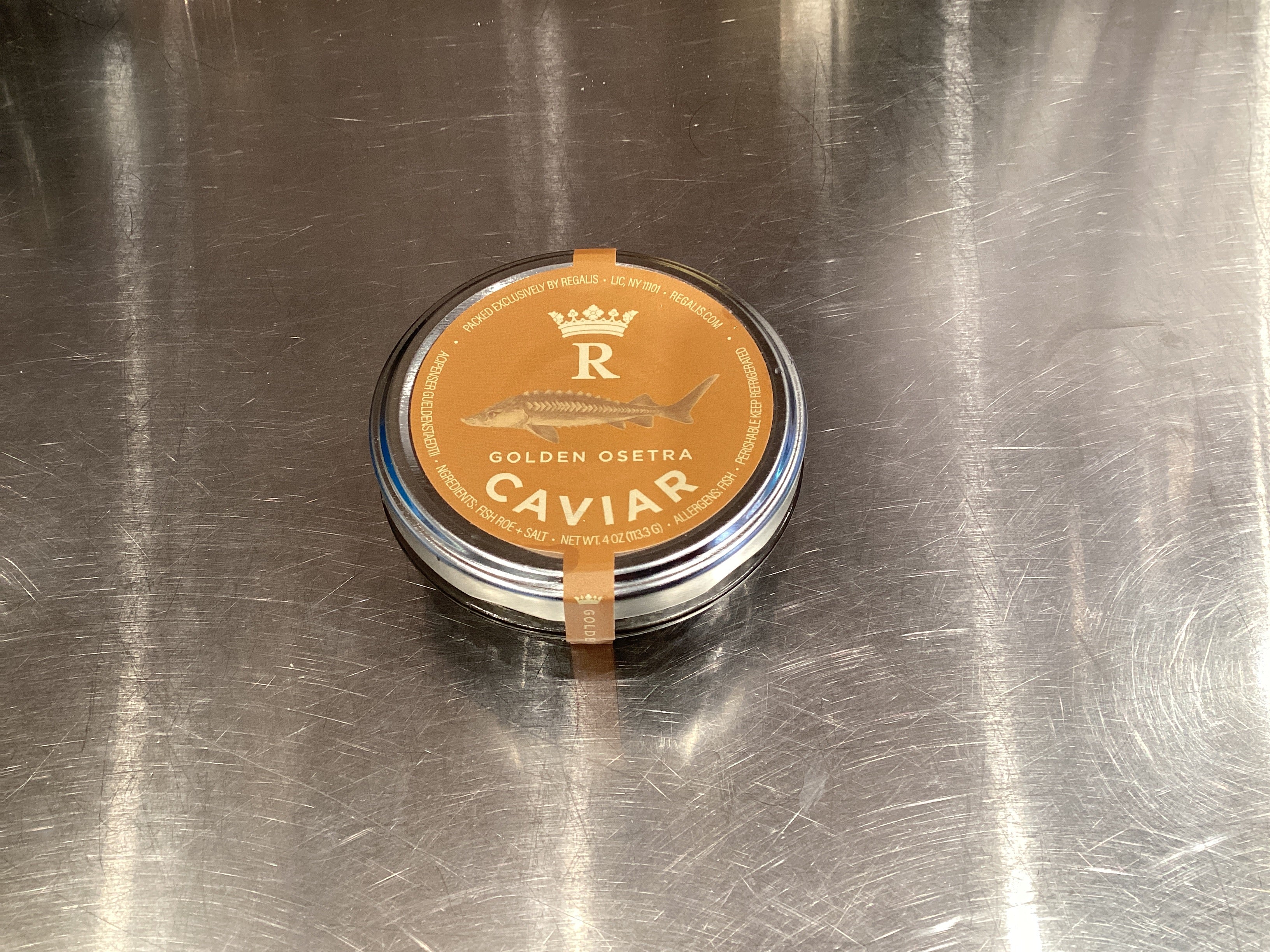 Regalis Golden Osetra Caviar (4 oz. jar, REQUIRES: 24 HOUR NOTICE)
