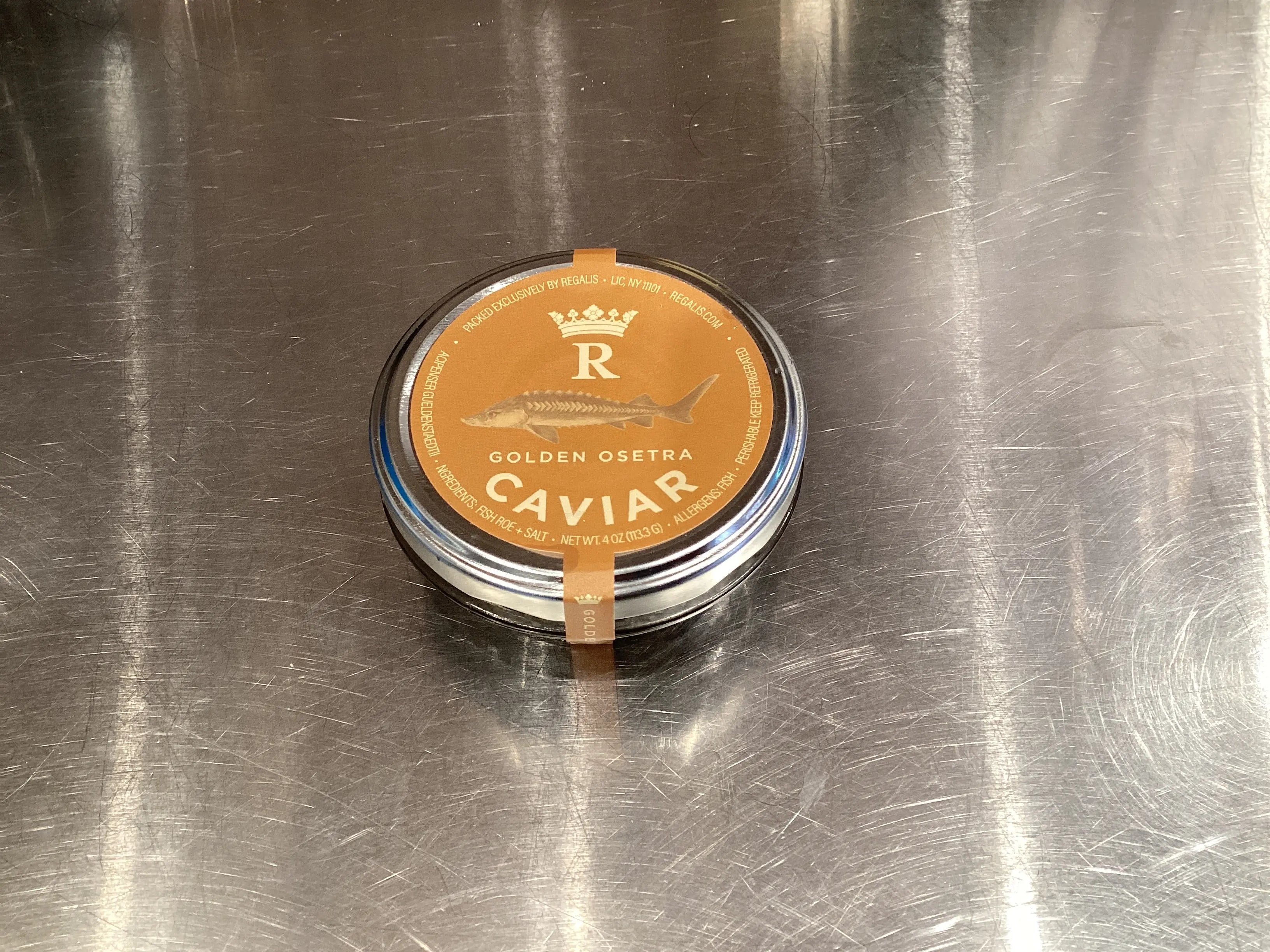 Regalis Golden Osetra Caviar (4 oz. jar, REQUIRES: 24 HOUR NOTICE)