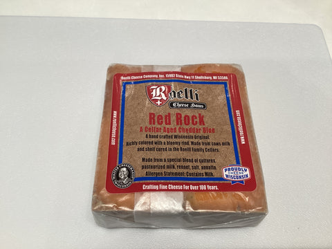 Roelli Cheese Haus - ‘Red Rock’ Cheddar Blue (Wisconsin, 5oz)