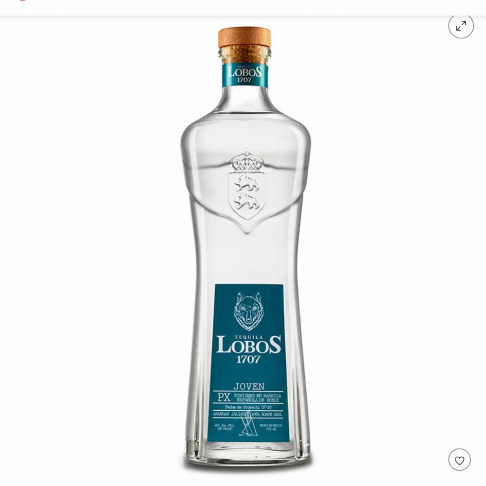 Lobos 1707 Tequila Joven 100% Agave 80 Proof PX Finished In Barrica Espanola de Roble 750ml