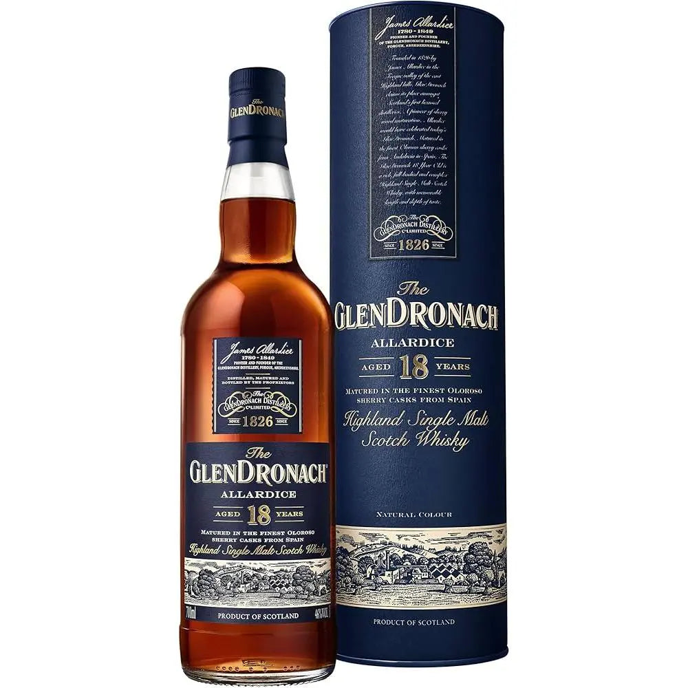 Glendronach 18 Year Old Single Malt Scotch Whiskey 700ml
