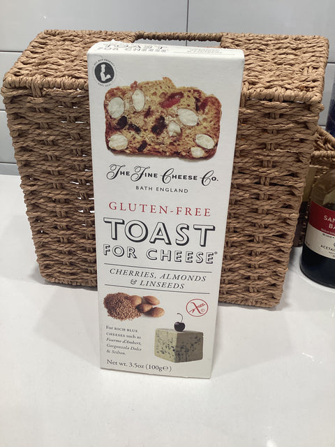 The Fine Cheese Co. — Toast for Cheese with Cherries, Almonds, & Linseed; gluten free (UK, 3.5oz)