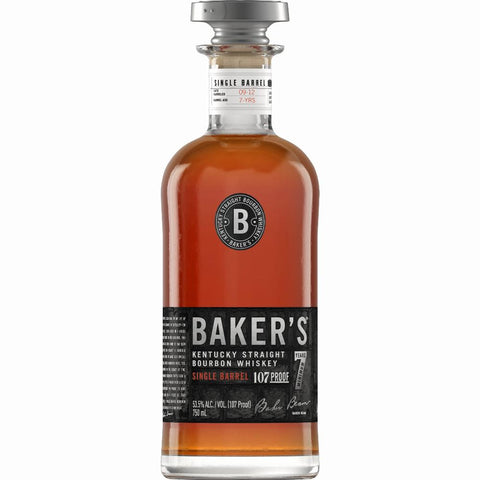 Baker's Kentucky Straight Bourbon Whiskey 7 Year Old Single Barrel 107 Proof 750ml