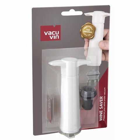 Vacu Vin with One Stopper - White