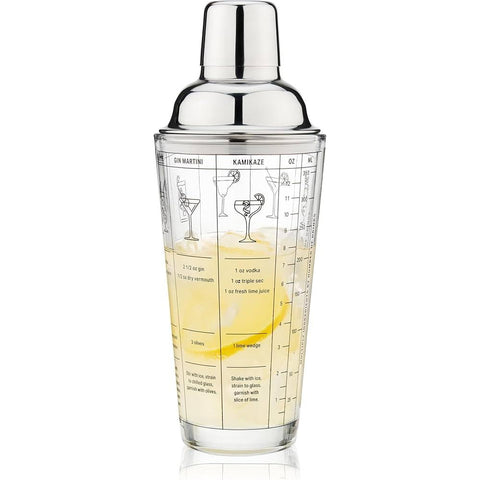 Cocktail Shaker True with Recipes 13.5oz