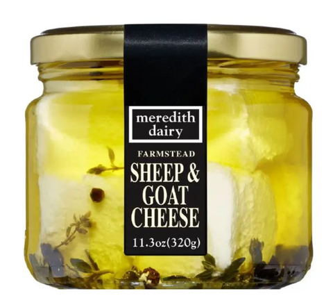 Meredith Dairy - Farmstead Sheep & Goat Cheese in oil w/peppercorn & thyme (Australia, 11.3 oz)