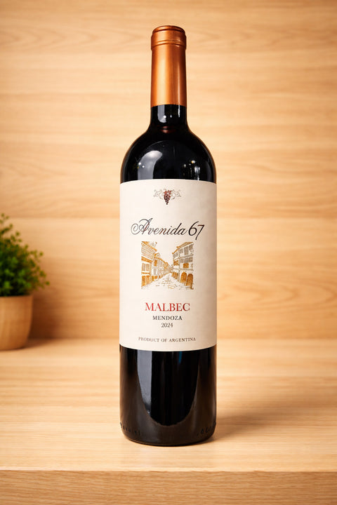 Avenida 67 Malbec Estate Grown & Bottled Mendoza 2024 750ml Argentina
