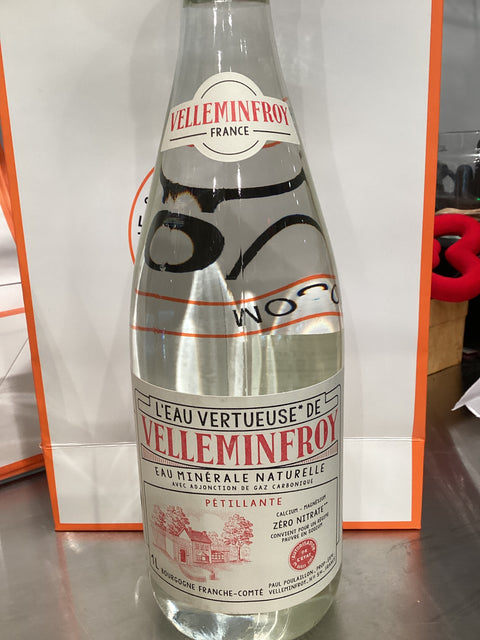 Velleminfroy Natural Mineral Water, sparkling (France, 1 Liter)
