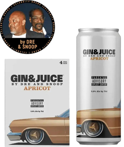 Gin & Juice By Dre and Snoop Apricot Cocktail Individual 355ml 67Wine