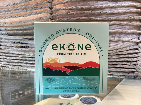 Ekone- “Original Smoked Oysters” family-farm raised oysters (Pacific Northwest, 3 oz)