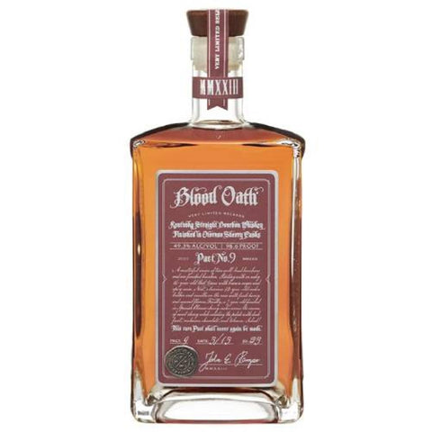 Blood Oath Bourbon Pact #9 Kentucky Straight Bourbon Whiskey finished in Oloroso Casks 750ml