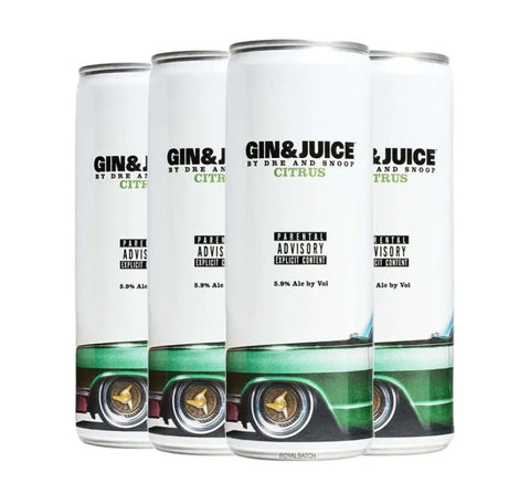 Gin & Juice By Dre and Snoop Citrus Fruit Cocktail 355ml 4pk 67Wine