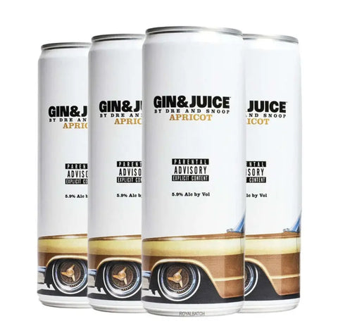 Gin & Juice By Dre and Snoop Apricot Cocktail 355ml 4pk 67Wine