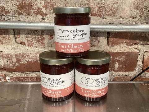 Quince & Apple Preserves-  Tart Cherry and White Tea Jam (6 oz)