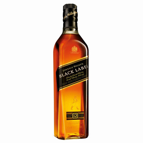 Johnnie Walker BLACK Label Scotch 12 Year 1.0L LITER