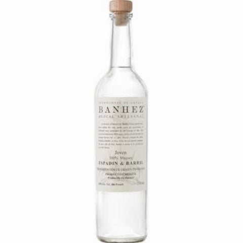 Banhez Mezcal Artisanal Espadin Agave & Barril Joven 84 Proof 750ml