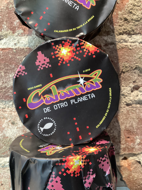 Güeyu Mar Conservas Braseadas by Chef Abel Álvarez  - Calamar de Otro Planetra - grilled squid in ink sauce (Asturias ESP, 6 oz.)