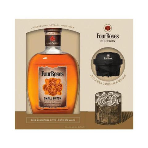 Four Roses SMALL BATCH 90 PROOF Bourbon 750ml Gift Box 2 Ice Molds