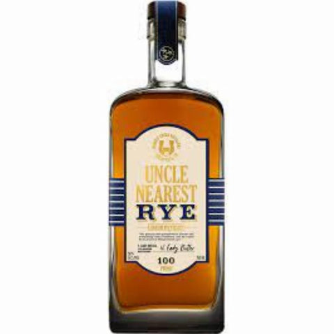 Uncle Nearest Straight Rye Whiskey 100 Proof 750ml