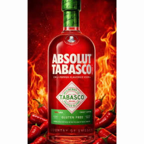 Absolut Tabasco Flavored Vodka 1L LITER