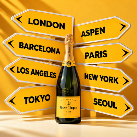 Veuve Clicquot Yellow Label Brut Champagne + Gift Box of your choice - Par Yinka Ilori World Cities