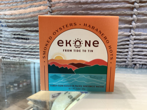 Ekone - “Habañero Smoked Oysters’ Family-farm raised (Pacific Northwest, 3 oz.)